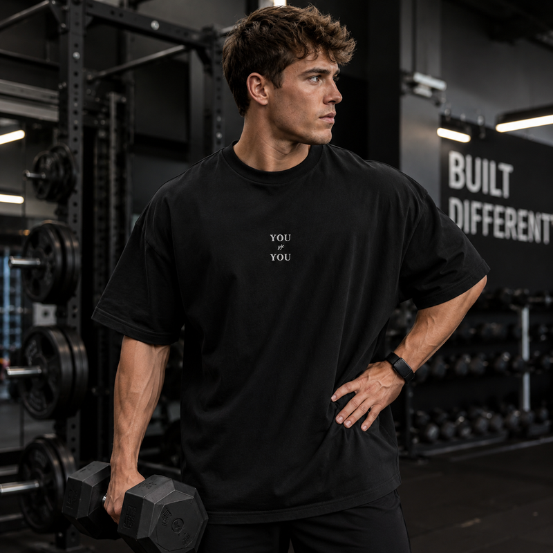 You vs You - Quiet Chest Mark on Oversized Black
