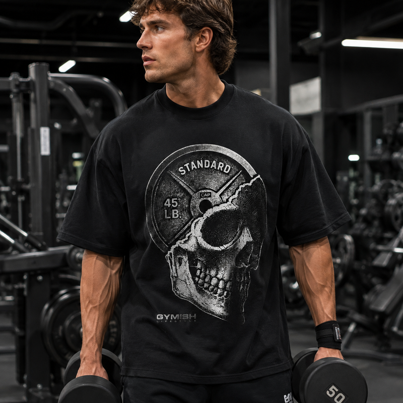 Standard 45 - Monochrome Skull Plate Streetwear Tee