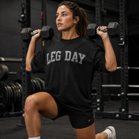 LEG DAY - Collegiate Attitude on an Oversized Tee