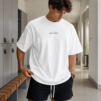 gym shirt. - Minimal Serif Statement Streetwear Tee