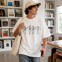 Bone Rhythm - Dancing Skeletons Graphic Streetwear Tee