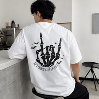 Lift Heavy Stay Spooky - Skeleton Hand, Bats and Bold Back Print