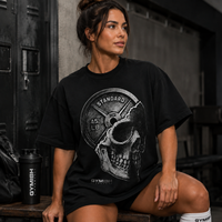 Standard 45 - Monochrome Skull Plate Streetwear Tee
