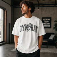 Gym Rat - Checkered Bolt Varsity Graphic Tee