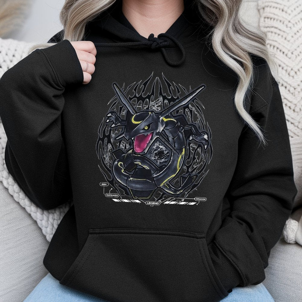 Legendary Dragon Hoodie | Dark Cyber Aesthetic Graphic | Premium Cotton Blend | Anime Gaming Apparel Gift for Gamers