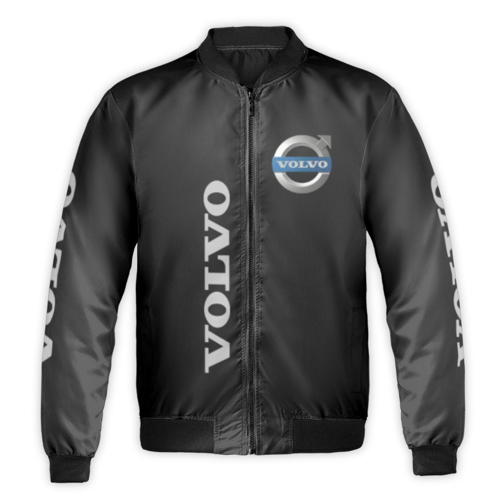 Volvo Bomber Jacket | Logo Streetwear | Durable Nylon Shell | Gift for Swedish Car Enthusiasts & Auto Fans