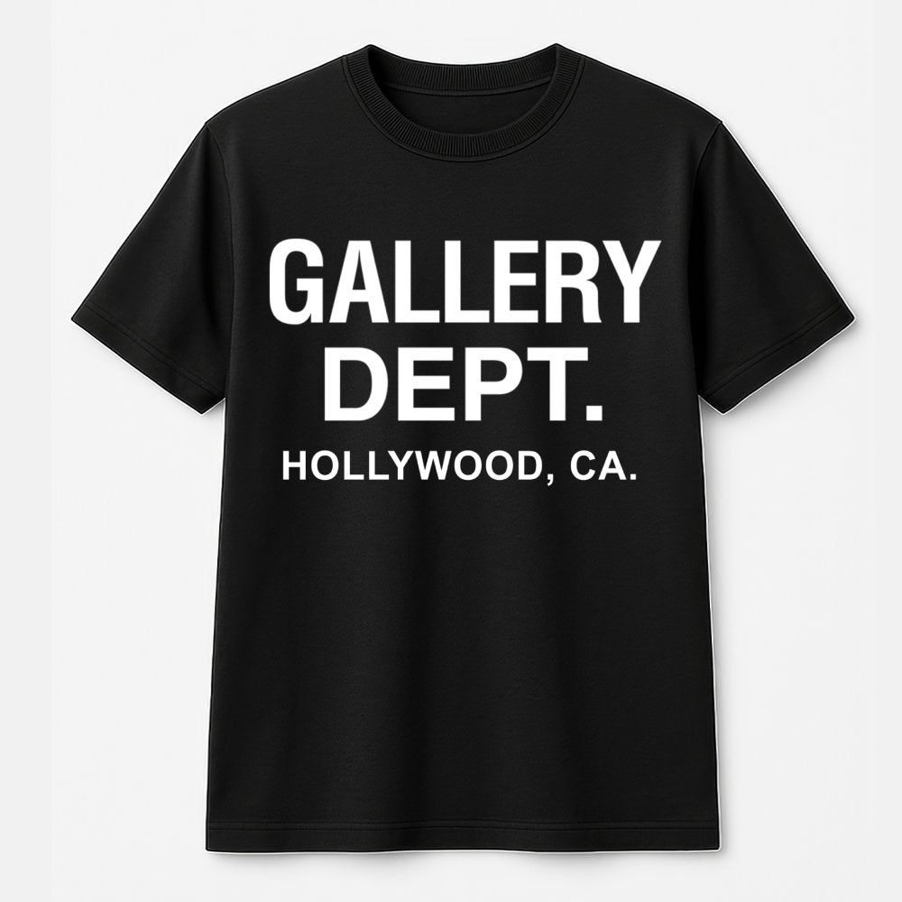 Hollywood Letter Print T-Shirt | Minimalist Graphic Streetwear Style | 100% Cotton Premium Quality | Unisex Relaxed Fit Casua