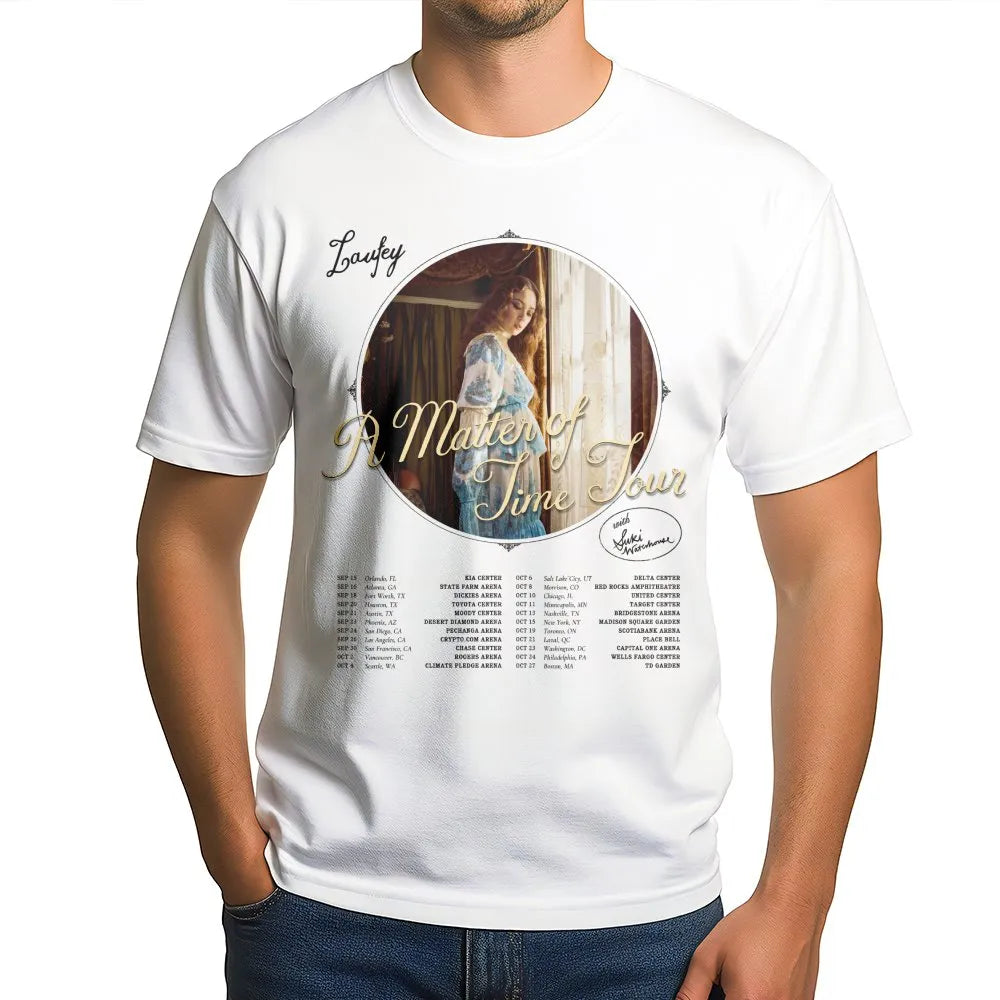 Laufey A Matter Of Time Tour T-Shirt | Retro Music Concert Graphic | Premium Cotton Unisex Tee | Gift for Jazz Pop Fans