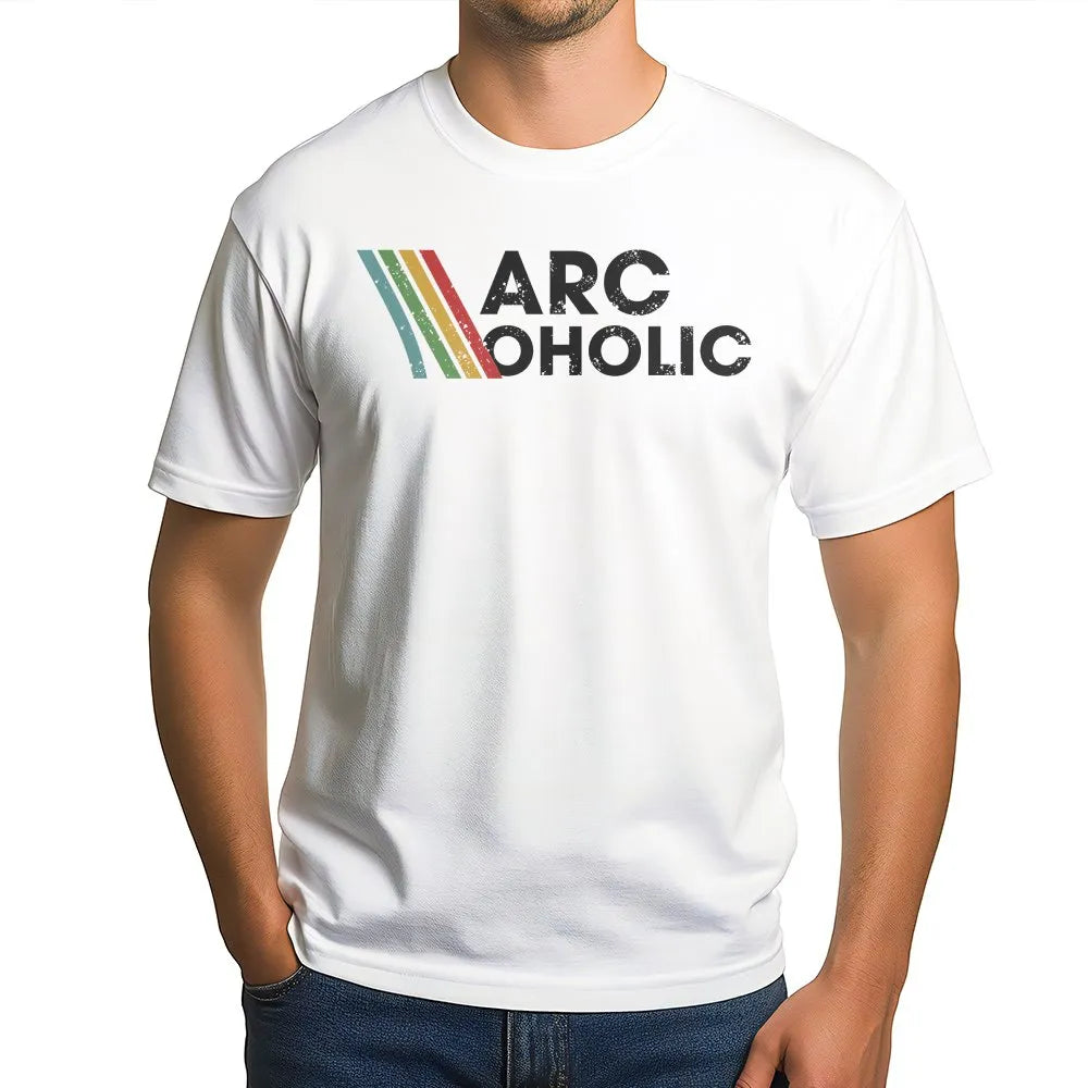 Archoholic T-Shirt | Funny Architect Retro Rainbow Graphic | Premium Soft Cotton | Architecture Student Gift