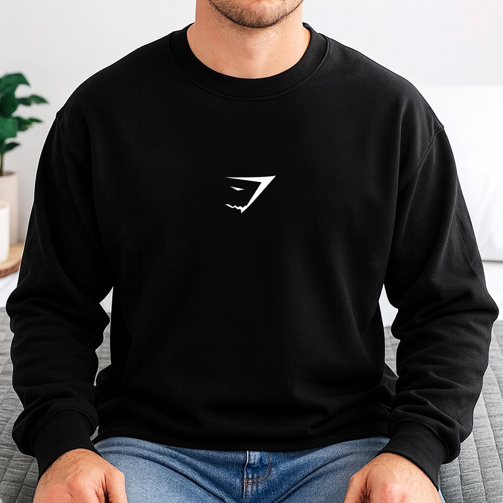 Essential Logo Sweatshirt | Unisex Minimalist Graphic Pullover | Premium Cotton Blend | Comfortable Oversized Crewneck Gift f