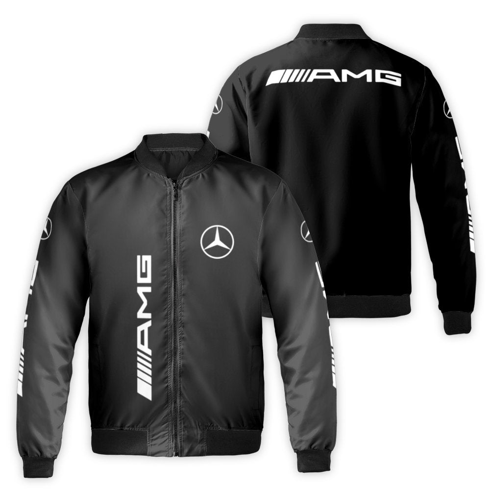 Mercedes AMG Bomber Jacket | Performance Car Enthusiast Streetwear | Durable Nylon Unisex Outerwear | Gift for German Car Fan
