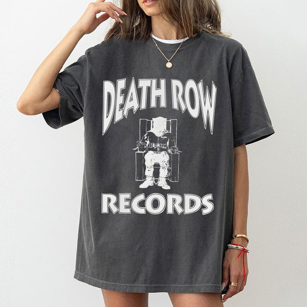 Death Row Records Graphic T-Shirt | Vintage 90s Hip Hop Music Design | Premium 100% Cotton Streetwear | Unisex Retro Gift for