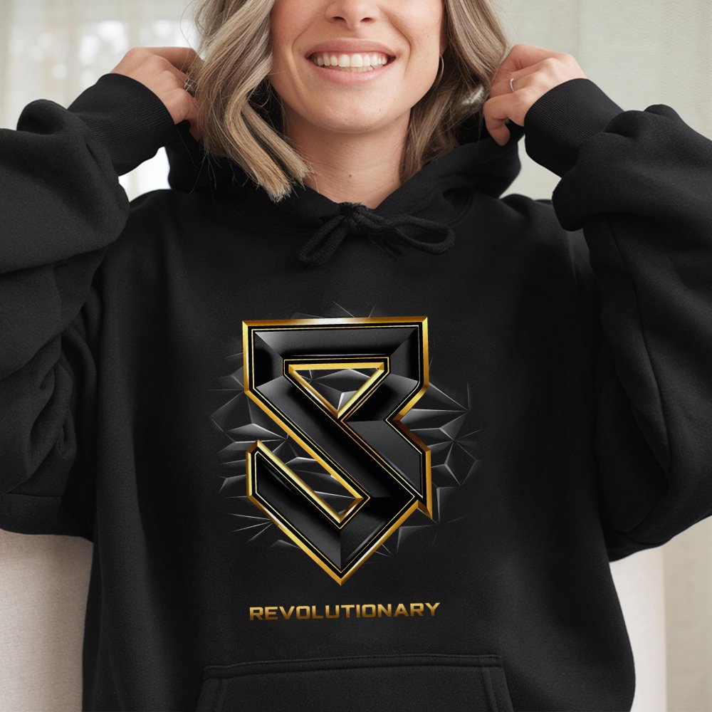 Wrestling Graphic Hoodie | Revolutionary Gold Black Logo Design | Premium Cotton Blend | Gift for Pro Wrestling Fans Unisex P