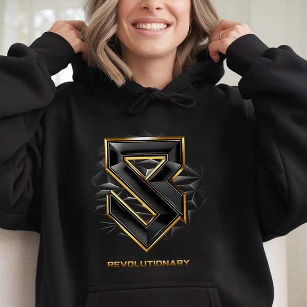 Wrestling Graphic Hoodie | Revolutionary Gold Black Logo Design | Premium Cotton Blend | Gift for Pro Wrestling Fans Unisex P