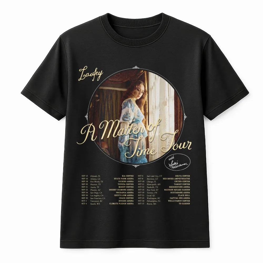 Laufey A Matter Of Time Tour T-Shirt | Retro Music Concert Graphic | Premium Cotton Unisex Tee | Gift for Jazz Pop Fans