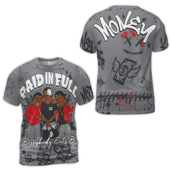 Paid In Full Graffiti T-Shirt | Everybody Eats Streetwear Graphic Tee | Premium Polyester Spandex Blend | Urban Hip Hop Inspi