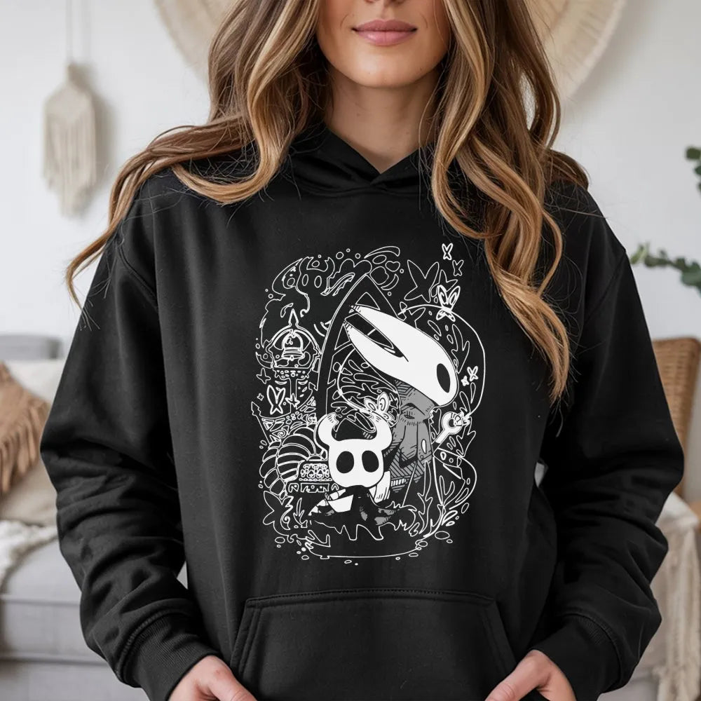 Hollow Knight Graphic Hoodie | Silksong Indie Game Art | Premium Cotton Blend | Gift For Gamers And Fans