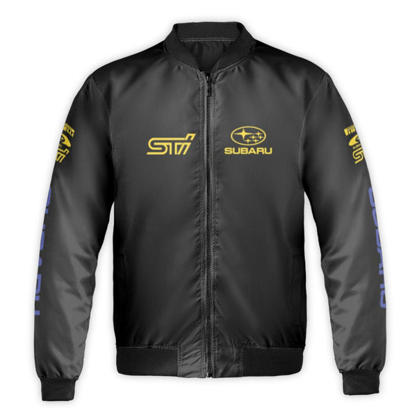 Subaru STI Bomber Jacket | Rally Racing Motorsport Streetwear | Durable Nylon Windbreaker | Premium JDM Gift For Car Enthusia
