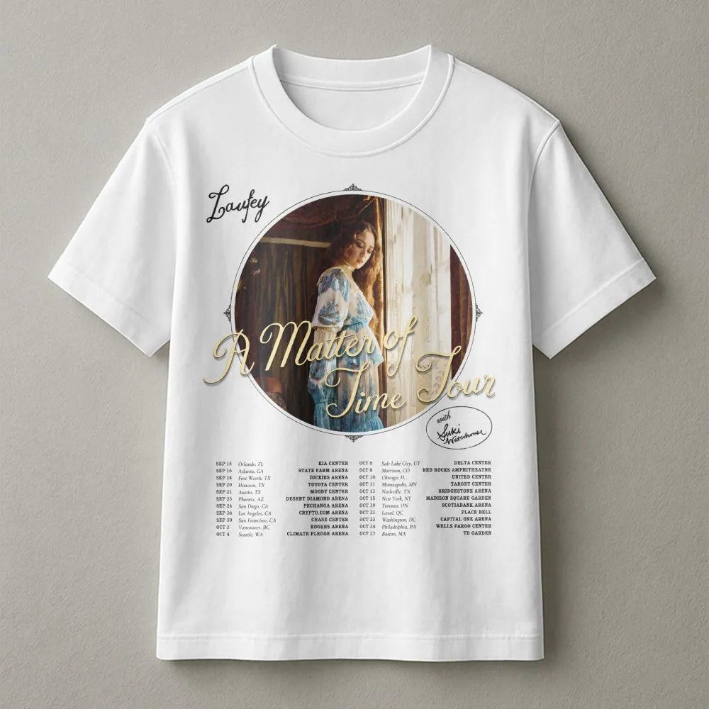 Laufey A Matter Of Time Tour T-Shirt | Retro Music Concert Graphic | Premium Cotton Unisex Tee | Gift for Jazz Pop Fans