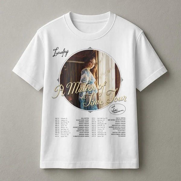 Laufey A Matter Of Time Tour T-Shirt | Retro Music Concert Graphic | Premium Cotton Unisex Tee | Gift for Jazz Pop Fans