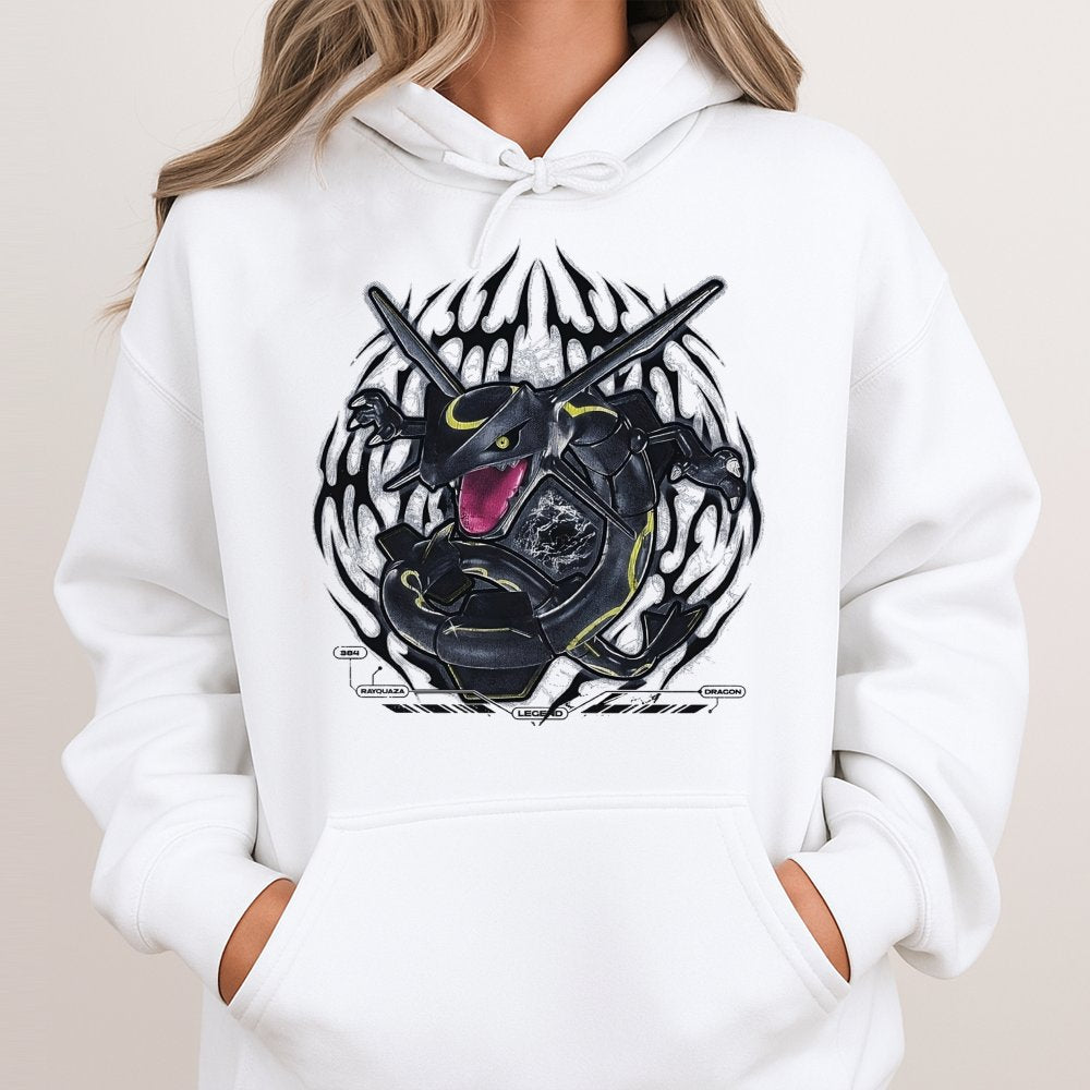 Legendary Dragon Hoodie | Dark Cyber Aesthetic Graphic | Premium Cotton Blend | Anime Gaming Apparel Gift for Gamers