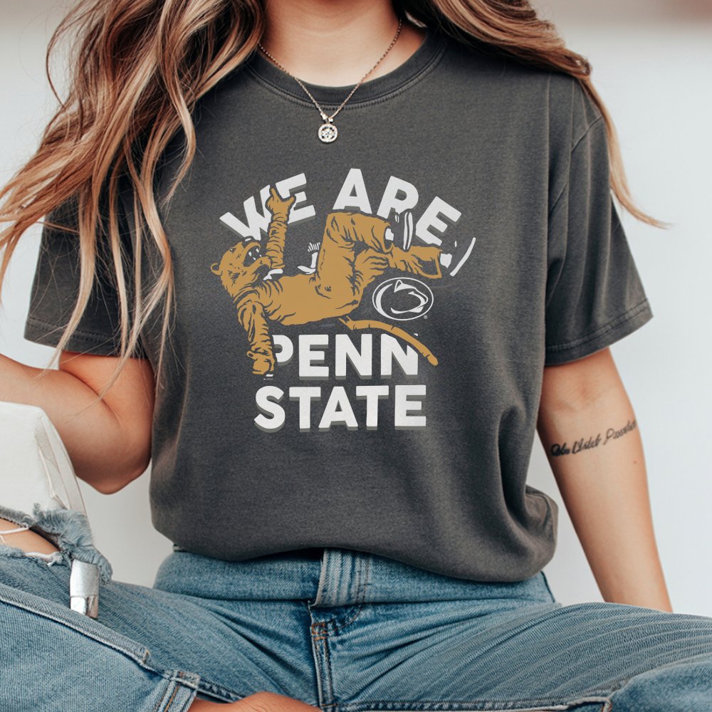 Penn State University Mascot T-Shirt | Retro We Are Penn State Graphic | 100% Cotton Premium Tee | College Football Fan Gift 