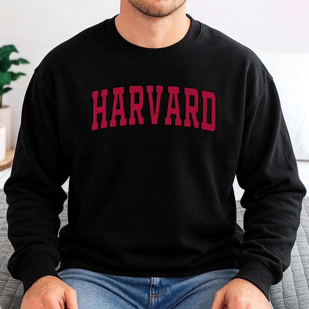 Harvard University Collegiate Sweatshirt | Vintage Arch Font Design | Premium Cotton Blend Crewneck | Comfortable Unisex Appa