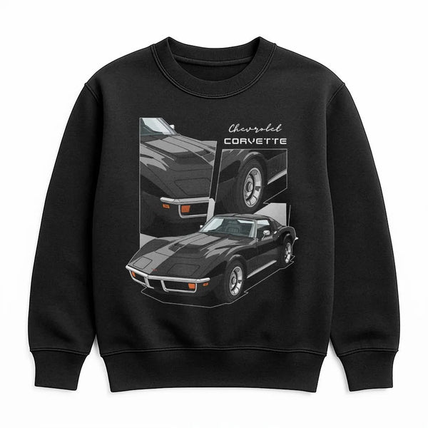 Chevrolet Corvette C3 Sweatshirt | Vintage Stingray Sports Car Graphic | Premium Cotton Blend | Gift for Classic Car Enthusia