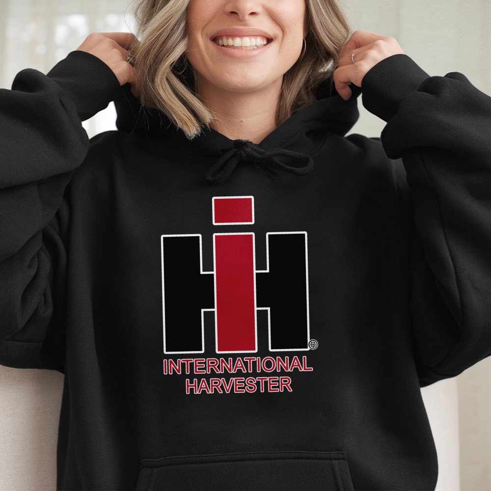 International Harvester Hoodie | Iconic IH Logo Graphic Sweatshirt | Premium Cotton-Poly Blend | Vintage Tractor Fan Gift for