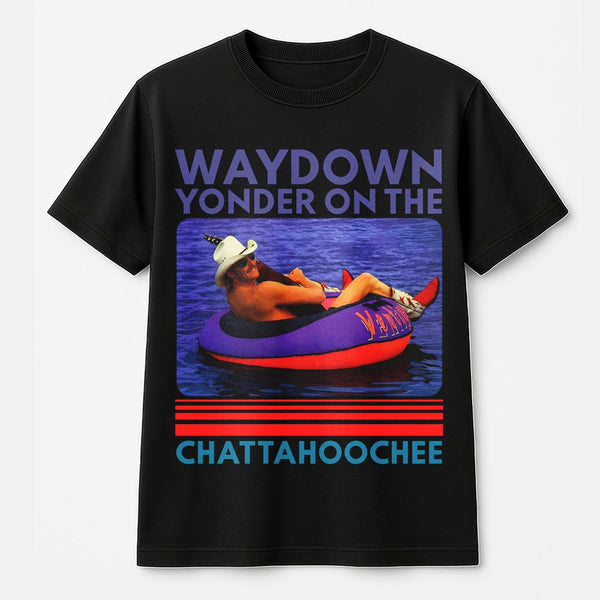 Way Down Yonder On The Chattahoochee T-Shirt | 90s Country Music Graphic Tee | Premium Cotton Soft | Retro Summer River Float