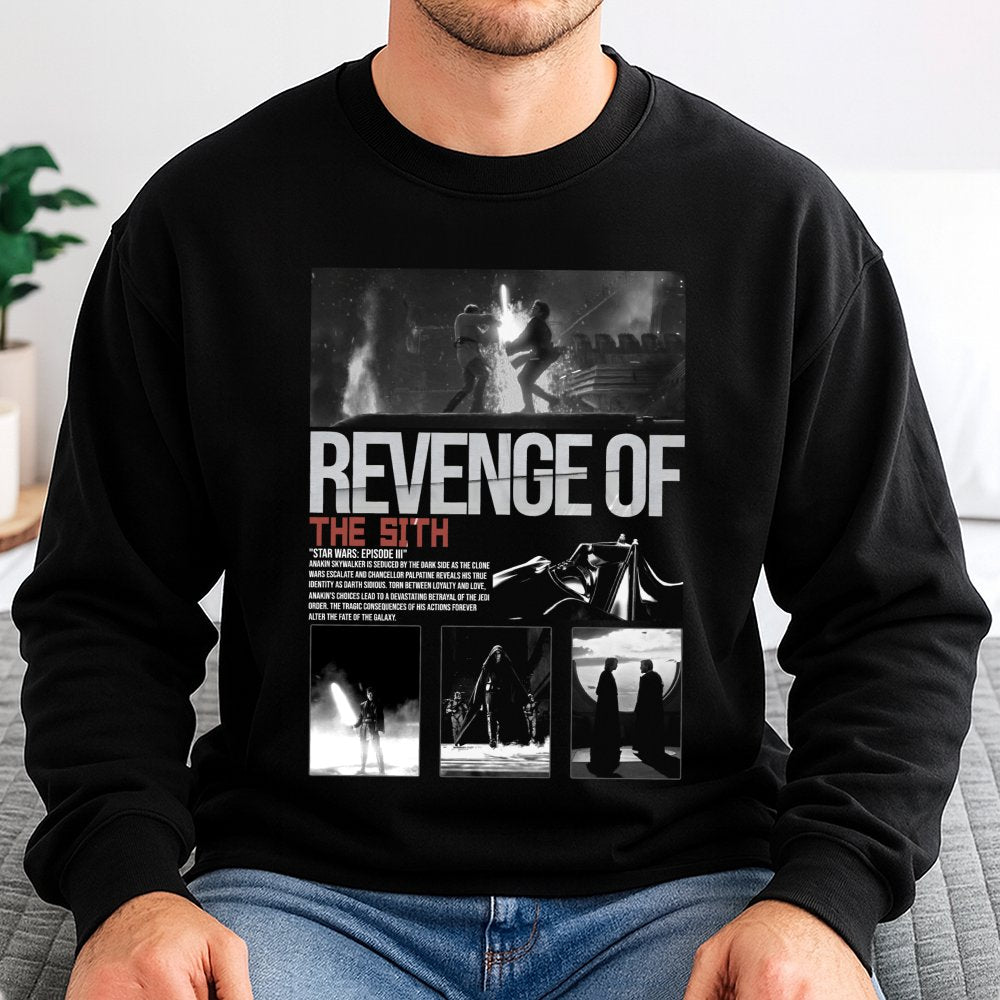 Revenge Of The Sith Sweatshirt | Retro 90s Vintage Movie Poster Graphic | Cotton Blend Premium Pullover | Sci-Fi Fan Gift For