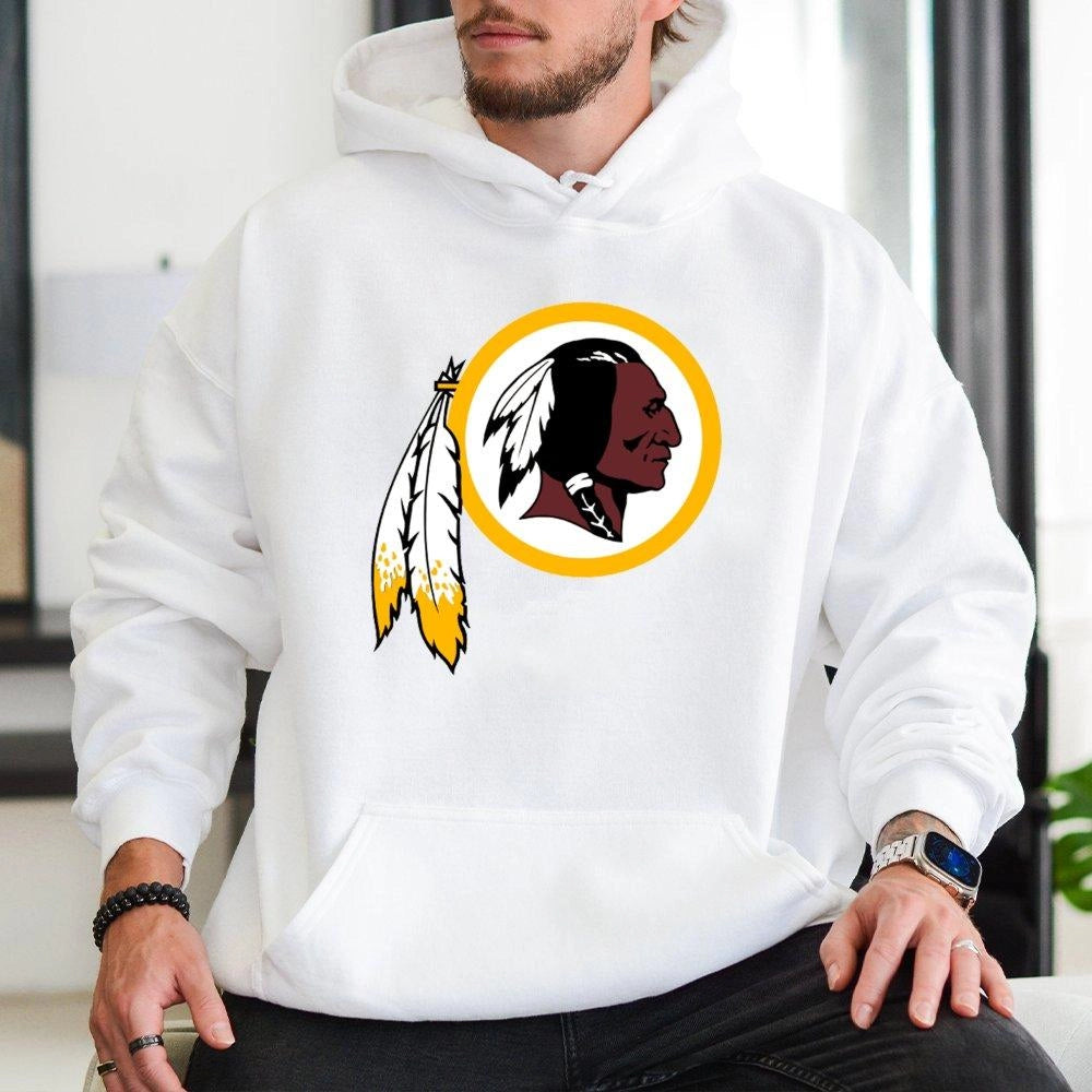 Vintage Football Logo Hoodie | Classic Native American Heritage Design | Premium Cotton Blend | Unisex Fan Gift for Sports Lo