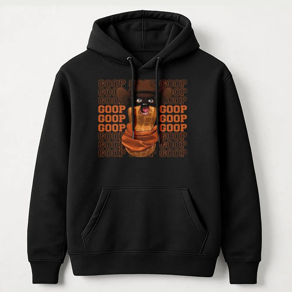 Goop Cowboy Peanut Hoodie | Funny Meme Graphic Streetwear | Premium Cotton Blend | Quirky Gift for Internet Culture Fans