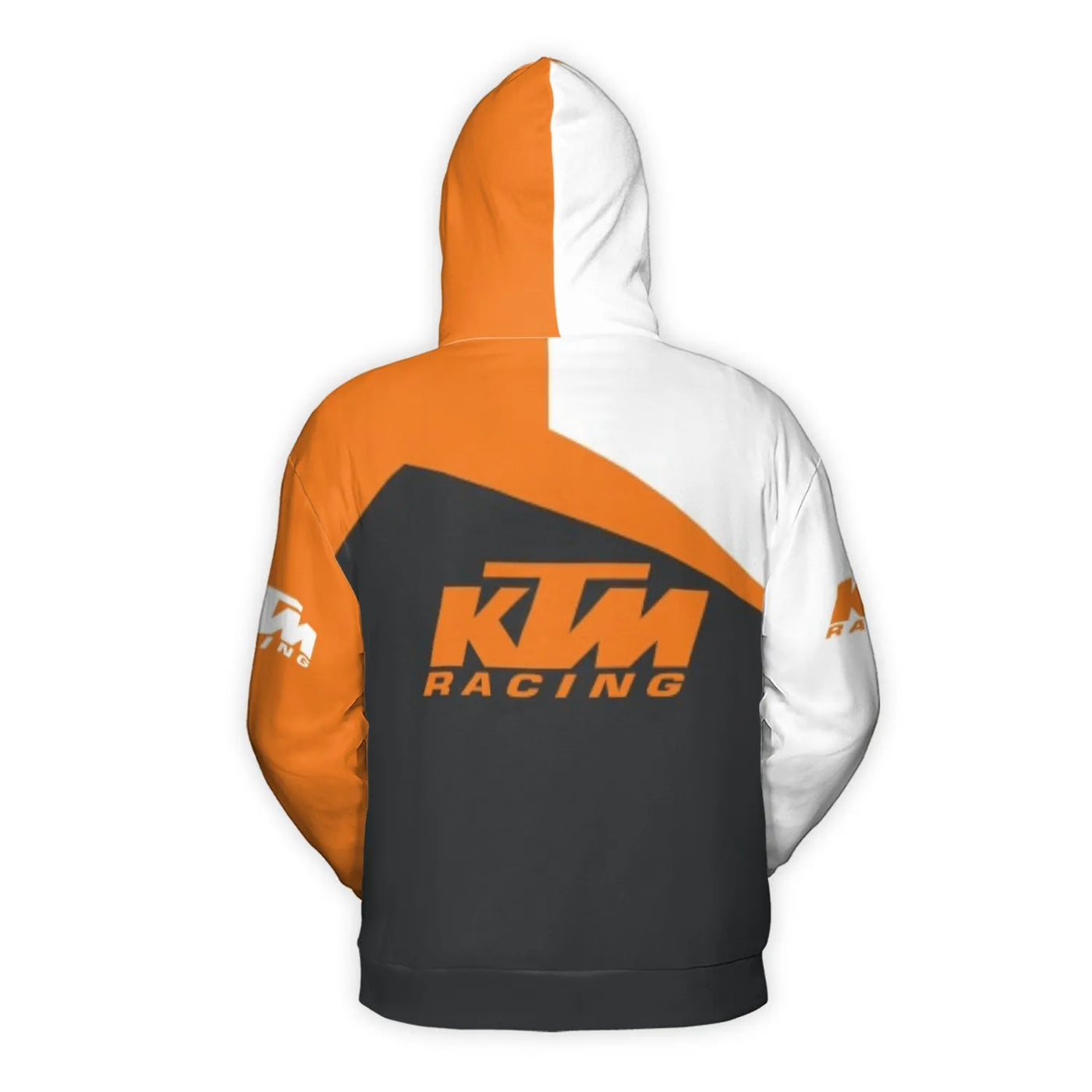 KTM Racing Hoodie | All-Over Print Ready To Race Graphic | Soft Brushed Fleece Polyester | Unisex Motorcross Fan Gift