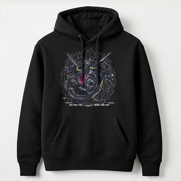 Legendary Dragon Hoodie | Dark Cyber Aesthetic Graphic | Premium Cotton Blend | Anime Gaming Apparel Gift for Gamers