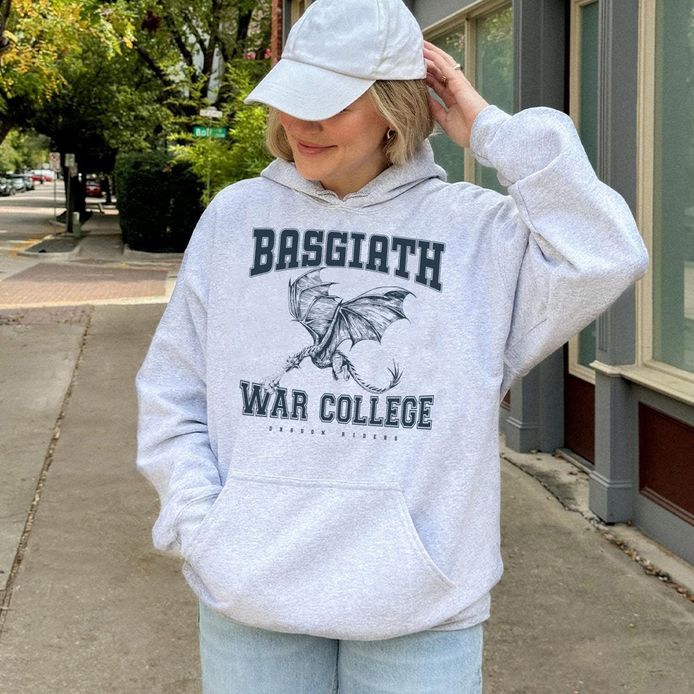 Basgiath War College Hoodie | Dragon Rider Fantasy Book Design | Premium Cotton Blend Sweatshirt | Gift for Booktok Readers