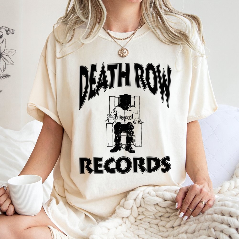 Death Row Records Graphic T-Shirt | Vintage 90s Hip Hop Music Design | Premium 100% Cotton Streetwear | Unisex Retro Gift for