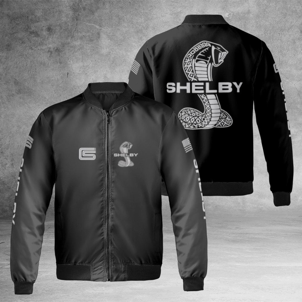 Shelby Cobra Bomber Jacket | Classic Muscle Car Design | Durable Nylon Shell | Premium Gift for Automotive Enthusiasts