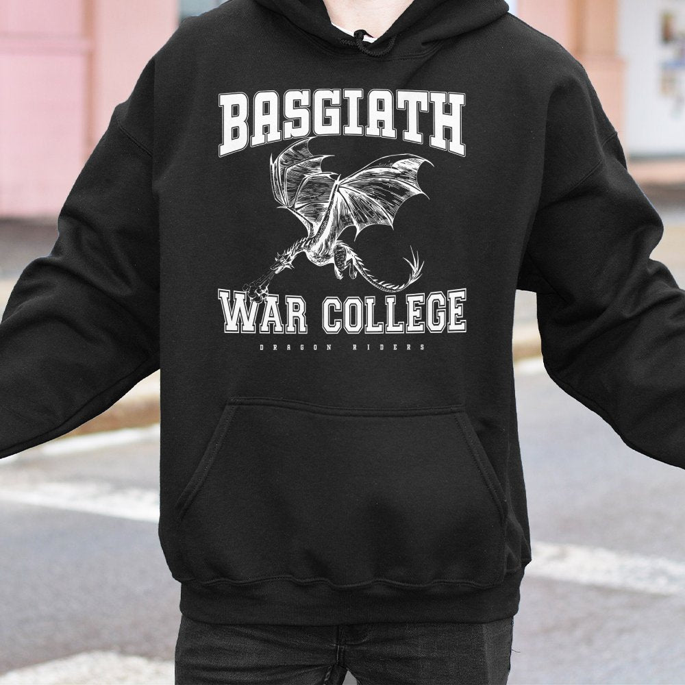 Basgiath War College Hoodie | Dragon Rider Fantasy Book Design | Premium Cotton Blend Sweatshirt | Gift for Booktok Readers