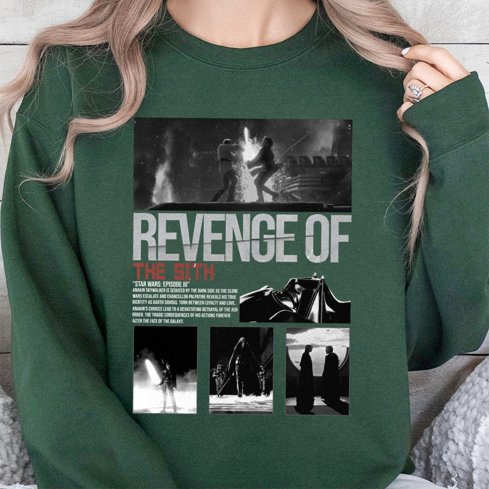 Revenge Of The Sith Sweatshirt | Retro 90s Vintage Movie Poster Graphic | Cotton Blend Premium Pullover | Sci-Fi Fan Gift For