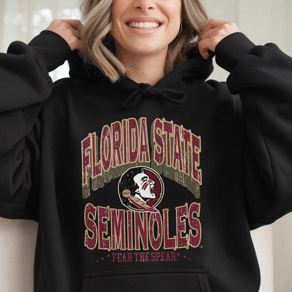 Florida State Seminoles Hoodie | Vintage Mascot Logo Apparel | Premium Cotton Blend | College Football Fan Gift for Men & Wom