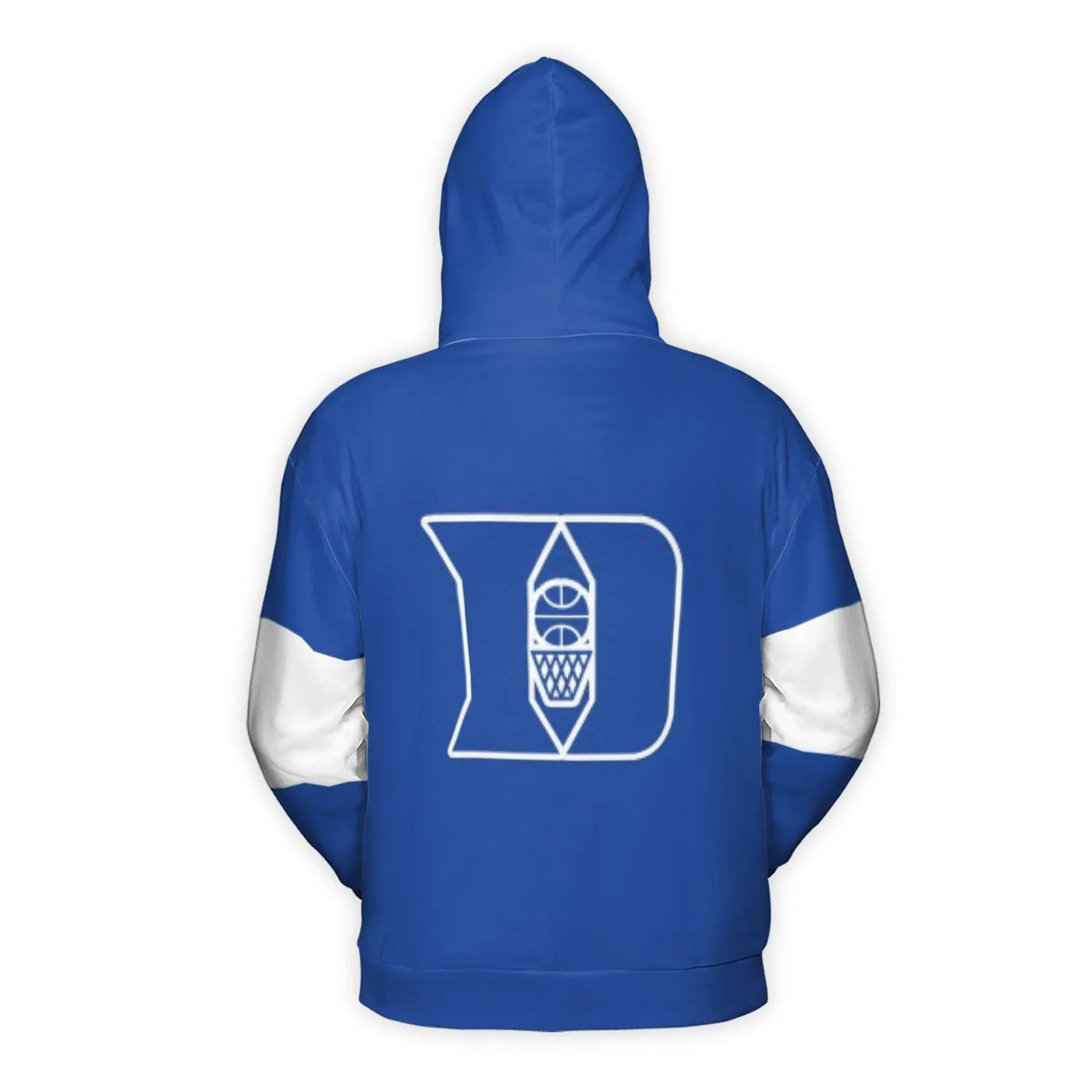 Duke Blue Devils Hoodie | 3D Color Block Basketball Team Graphic | Premium Polyester Brushed Fleece | Unisex Fan Apparel Gift