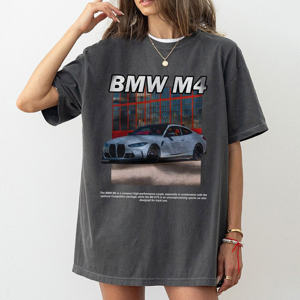 BMW M4 Graphic T-Shirt | High-Performance Coupe Streetwear | Premium Cotton Car Enthusiast Tee | Gift for Him