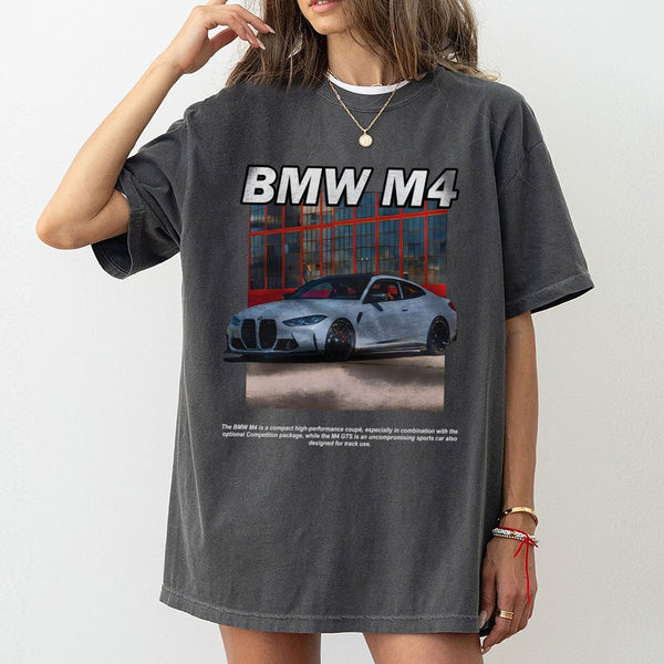 BMW M4 Graphic T-Shirt | High-Performance Coupe Streetwear | Premium Cotton Car Enthusiast Tee | Gift for Him
