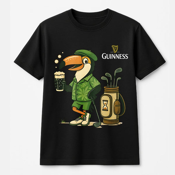 Golf Toucan T-Shirt | Funny Beer Lover Graphic Tee | 100% Premium Cotton | Gift For Golfers And Pub Enthusiasts
