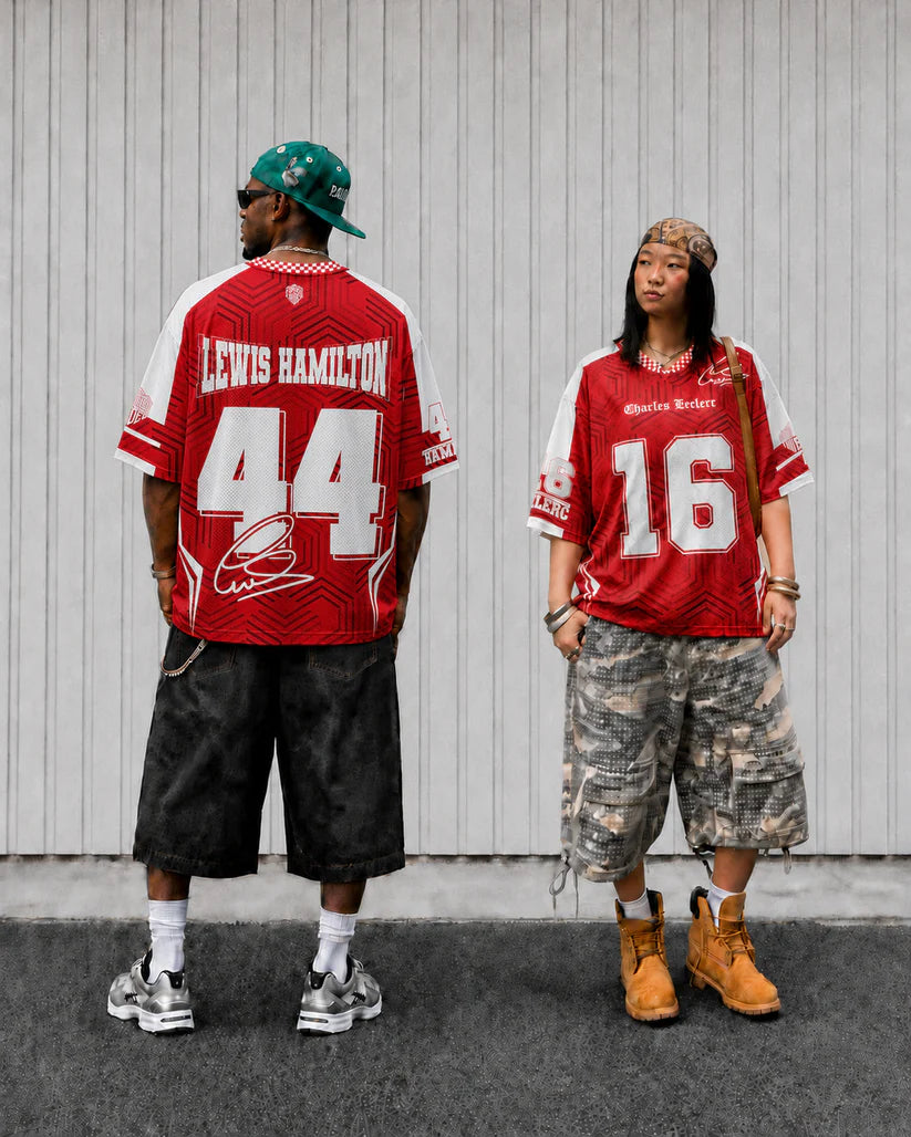 Hamilton #44 Racing Mesh Football Jersey