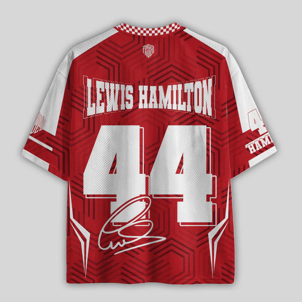 Hamilton #44 Racing Mesh Football Jersey