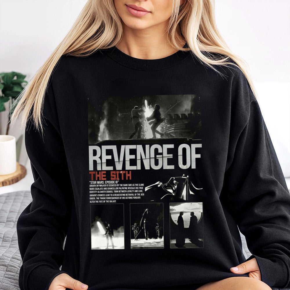 Revenge Of The Sith Sweatshirt | Retro 90s Vintage Movie Poster Graphic | Cotton Blend Premium Pullover | Sci-Fi Fan Gift For