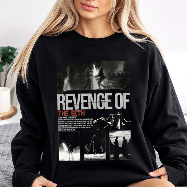 Revenge Of The Sith Sweatshirt | Retro 90s Vintage Movie Poster Graphic | Cotton Blend Premium Pullover | Sci-Fi Fan Gift For