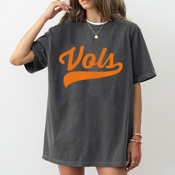 Vols T-Shirt | Retro Script College Sports Design | 100% Cotton Premium Apparel | Tennessee Game Day Fan Gift for Men and Wom